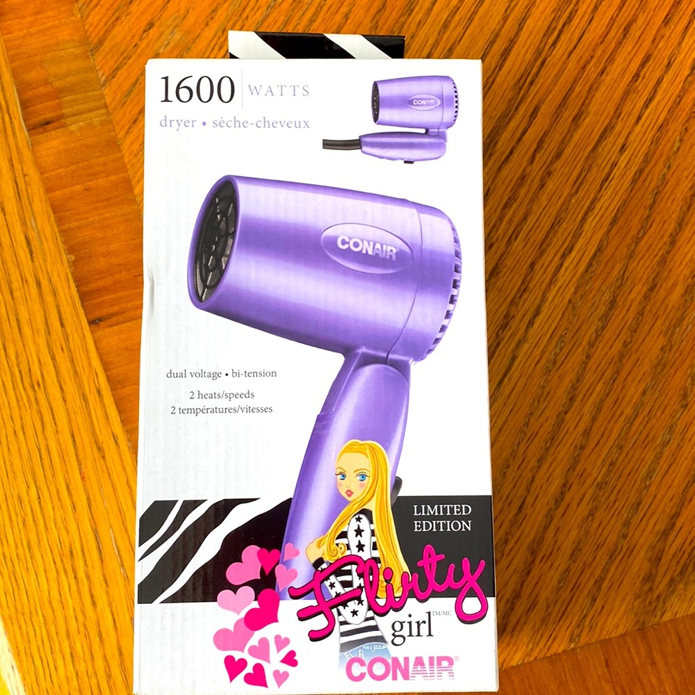 limited Edition Conair Flirty girl hair dryer